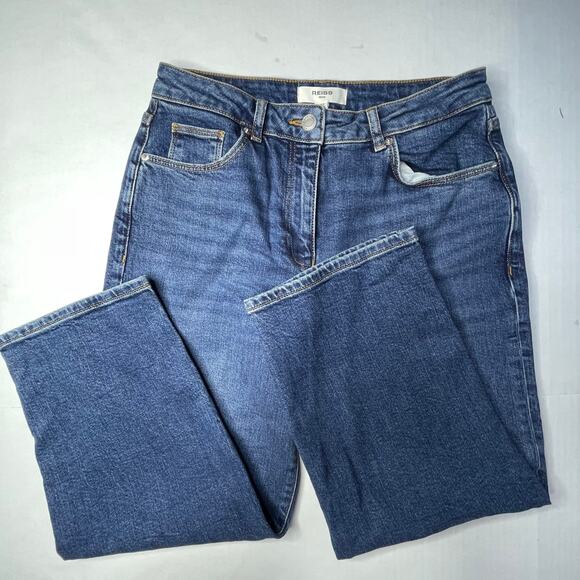 Reiss women’s Selin Petite Mid-Rise Straight-Leg Jeans in Mid Blue size 28P - Picture 7 of 10